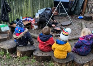 Day nursery open air meals