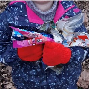 Litter picking around the nursery