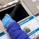 Nursery children learn to recycle