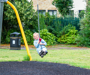 Child in swing