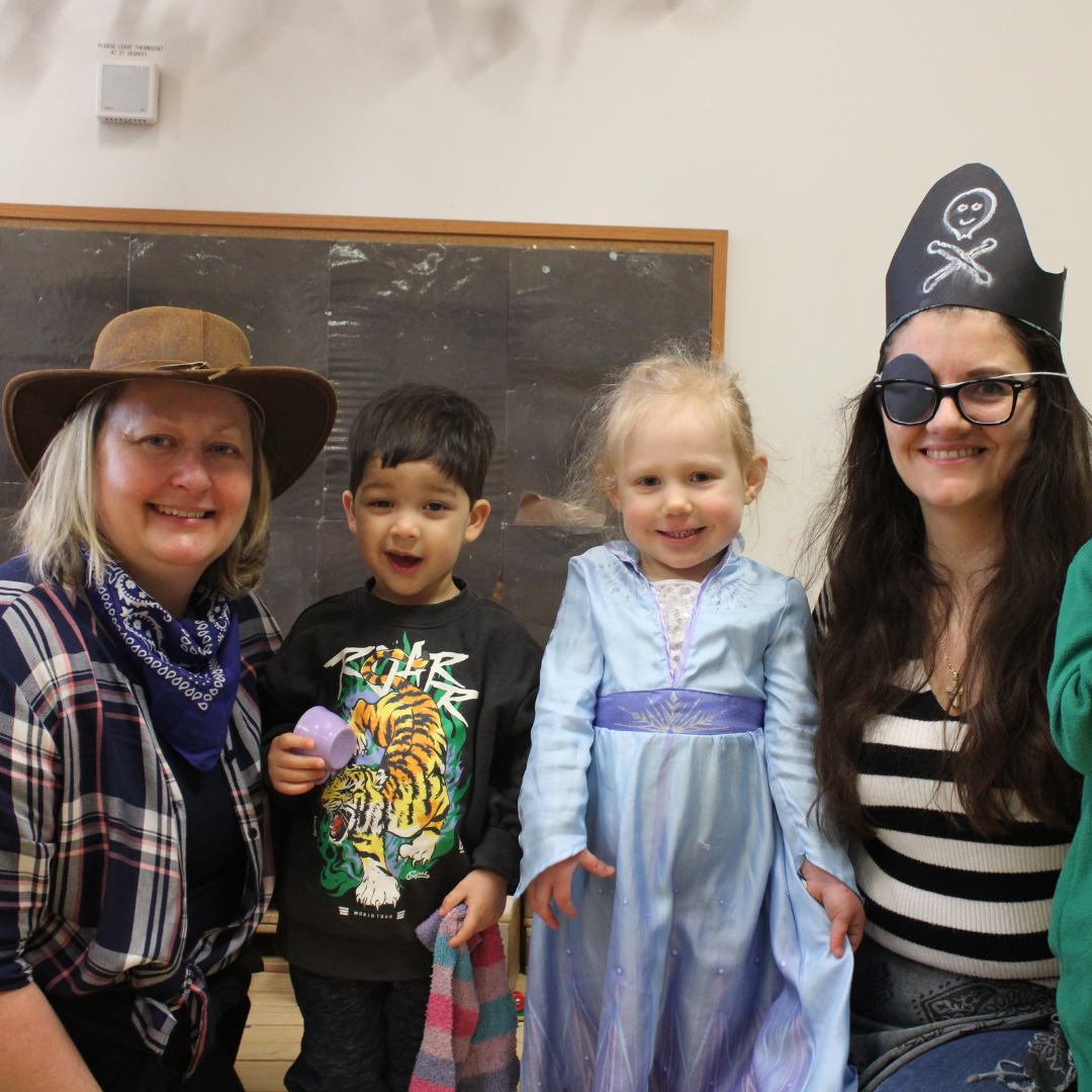 Staff and children dressed up for World Book Day