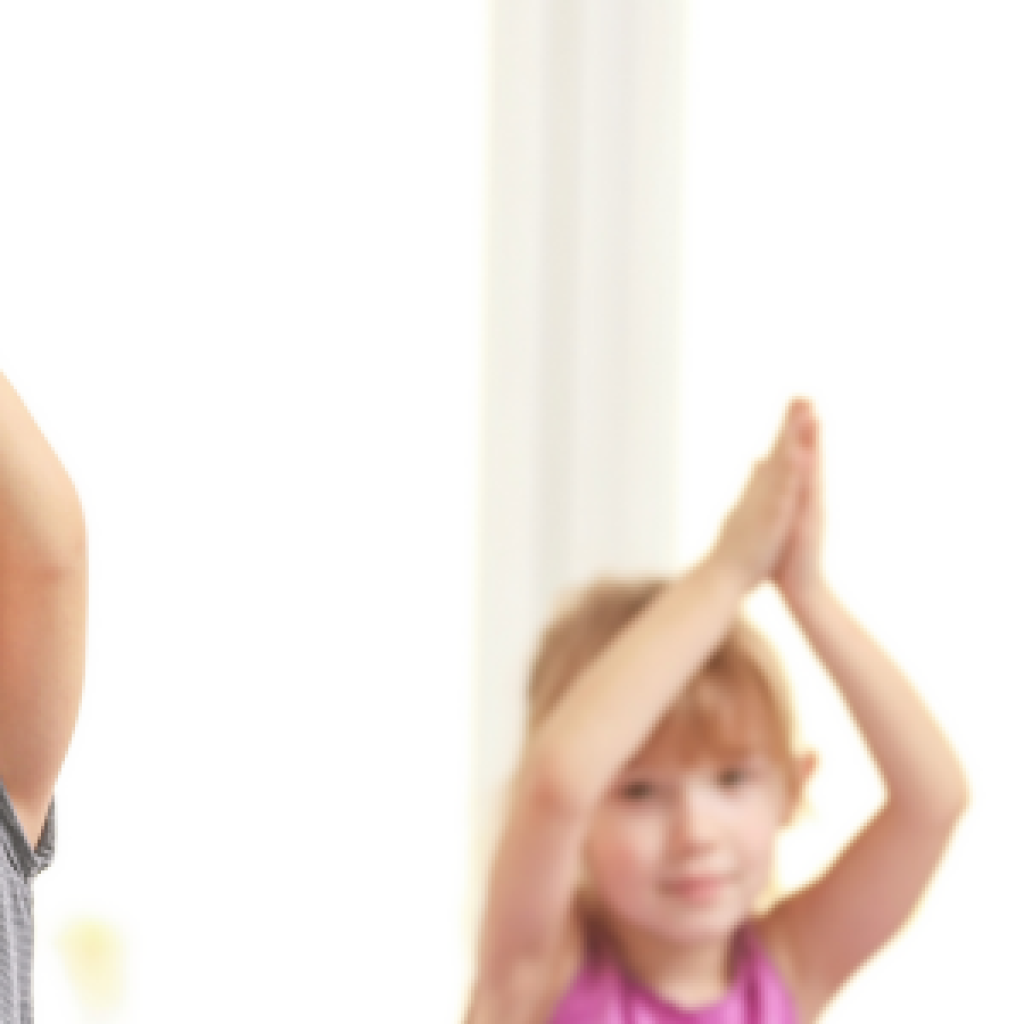 Children in a yoga pose