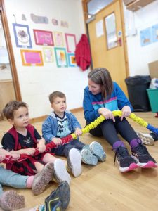 Children participating in Diddi Dance at Wivenhoe Park Day Nursery