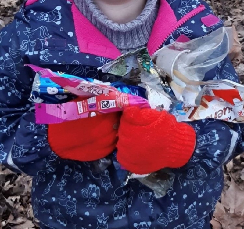 Litter picking around the nursery